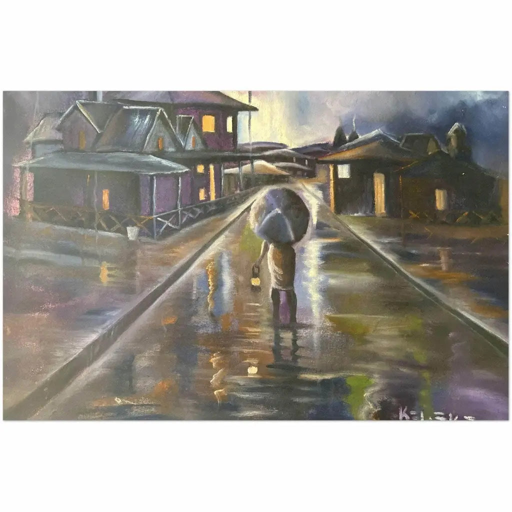 A Walk In The Rain Wall Art| Premium Matte Paper Poster Gelato