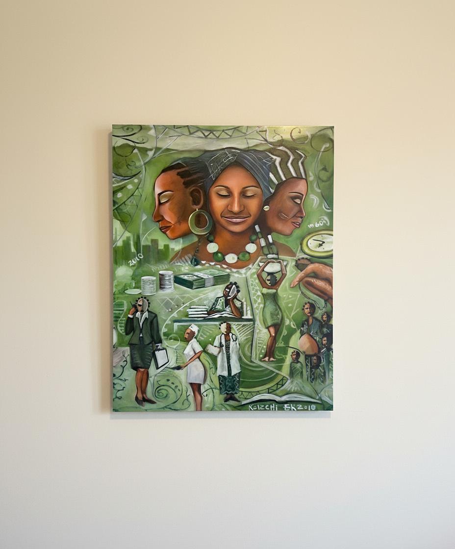 Many Faces, One Spirit |Aluminum Print KelechiCanvasArt