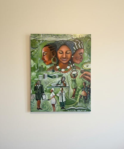 Many Faces, One Spirit |Aluminum Print KelechiCanvasArt