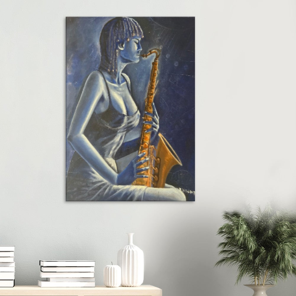 Woman Playing the Saxophone Gelato