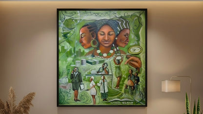 Many Faces, One Spirit |Aluminum Print KelechiCanvasArt