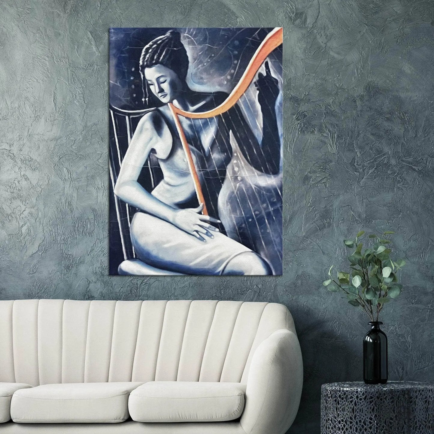 The Legendary Harp Lady Canvas Art Gelato