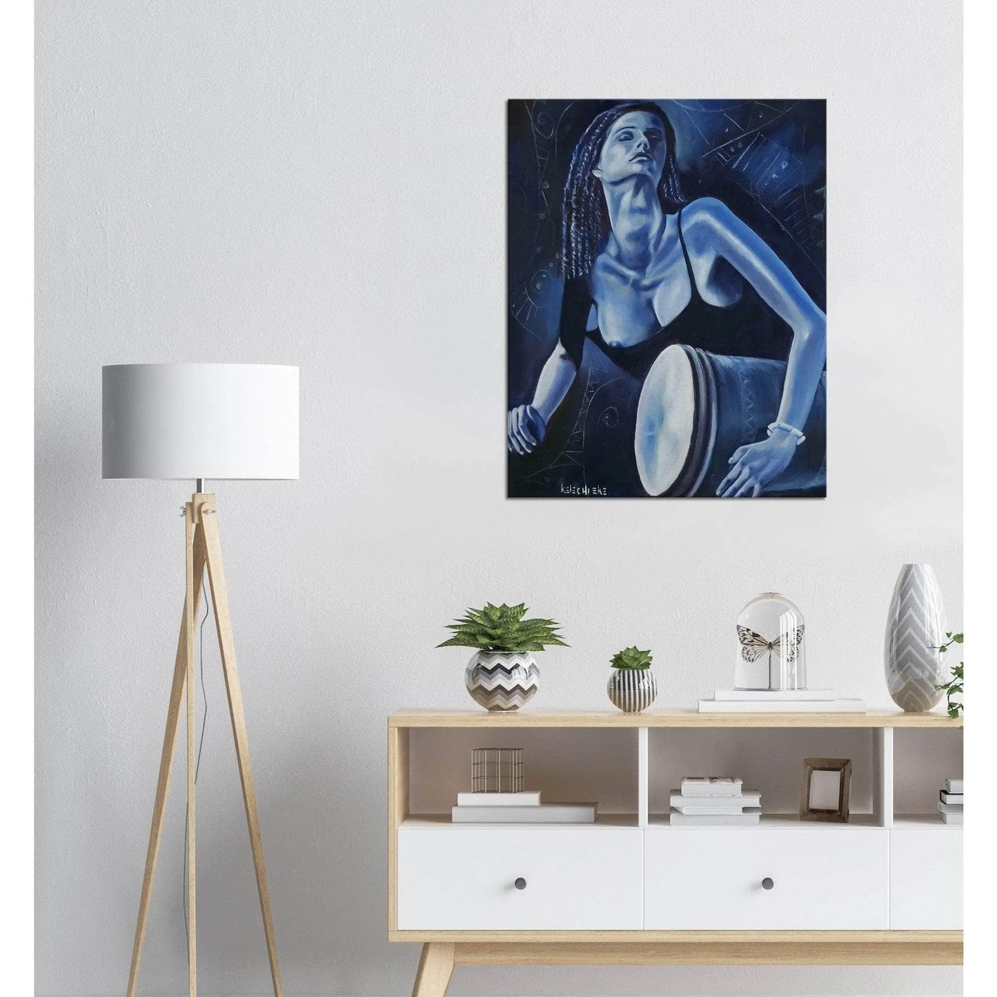 The drummer girl | Canvas Art Gelato