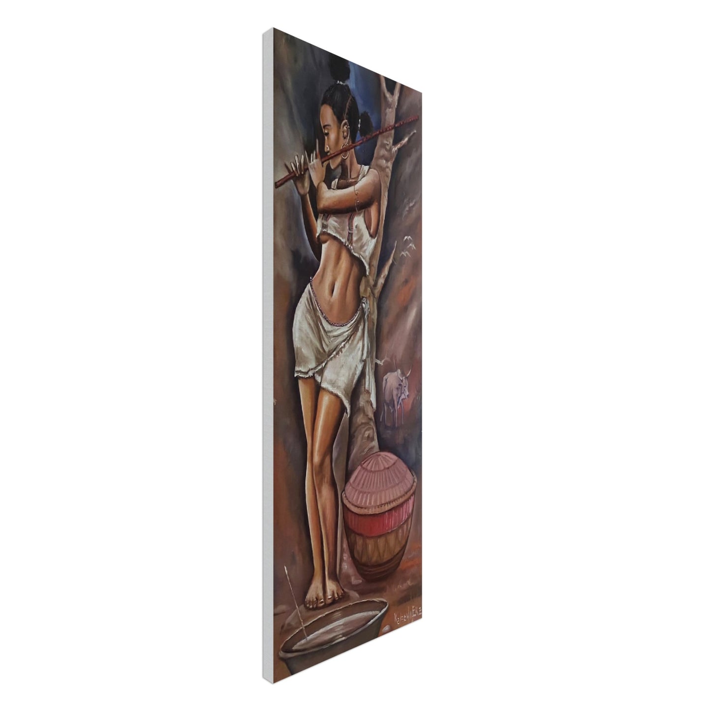 woman playing the flute | CanvasArt Gelato