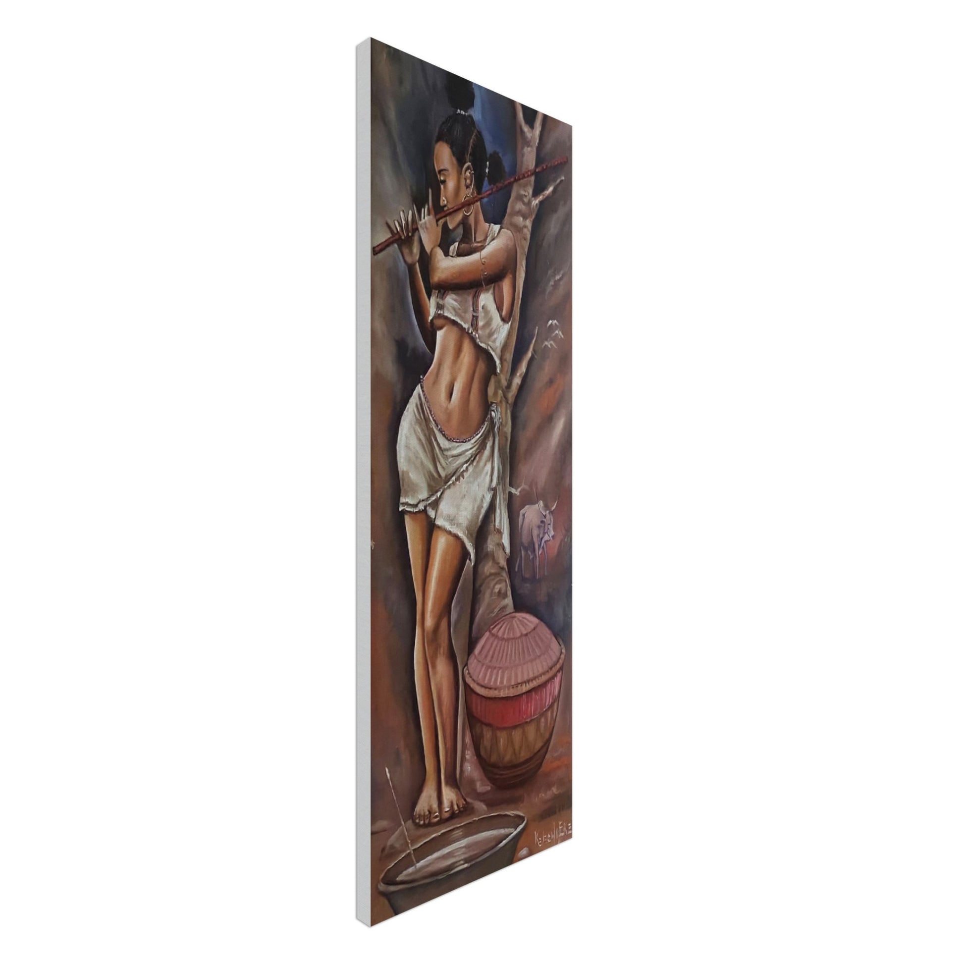 woman playing the flute | CanvasArt Gelato