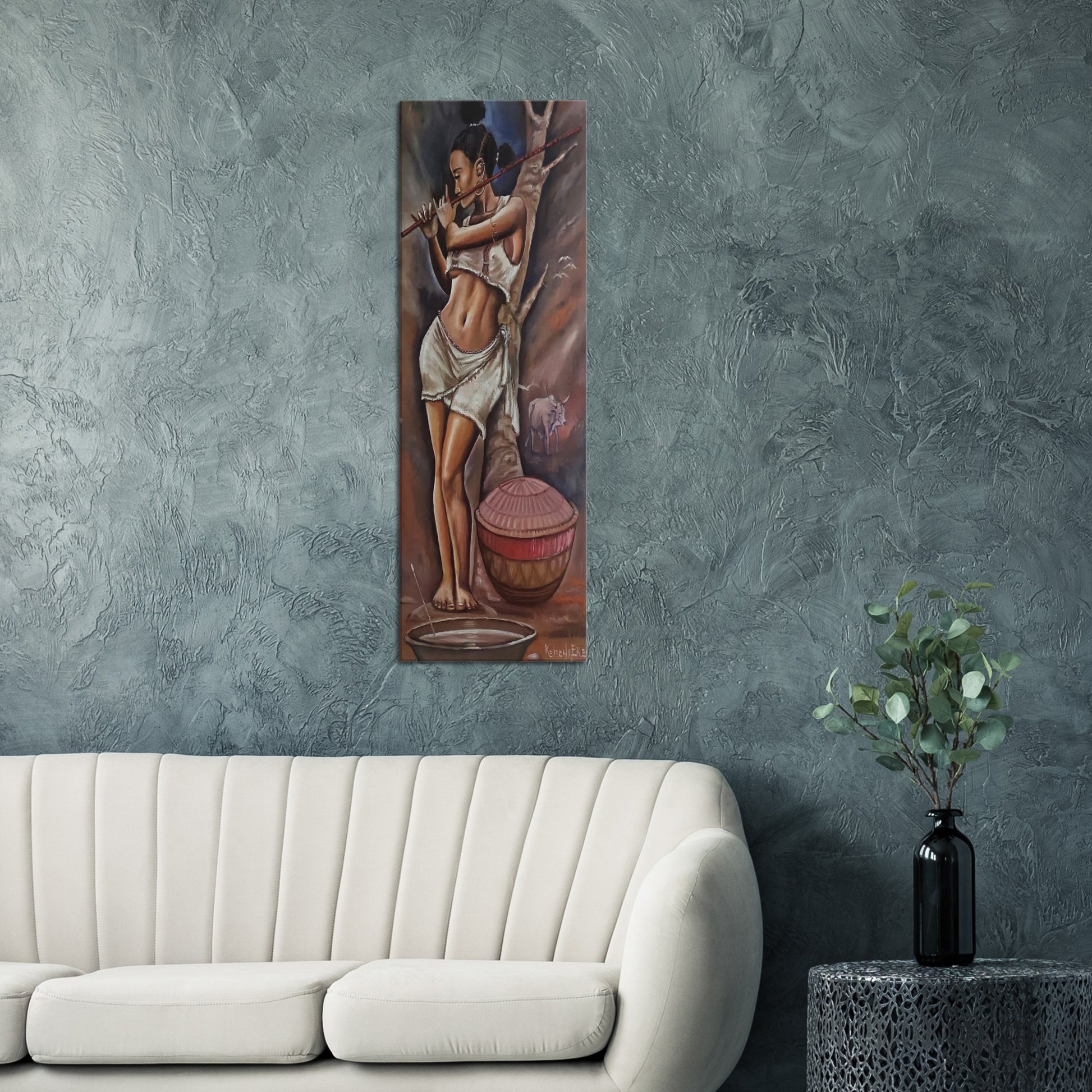 woman playing the flute | CanvasArt Gelato